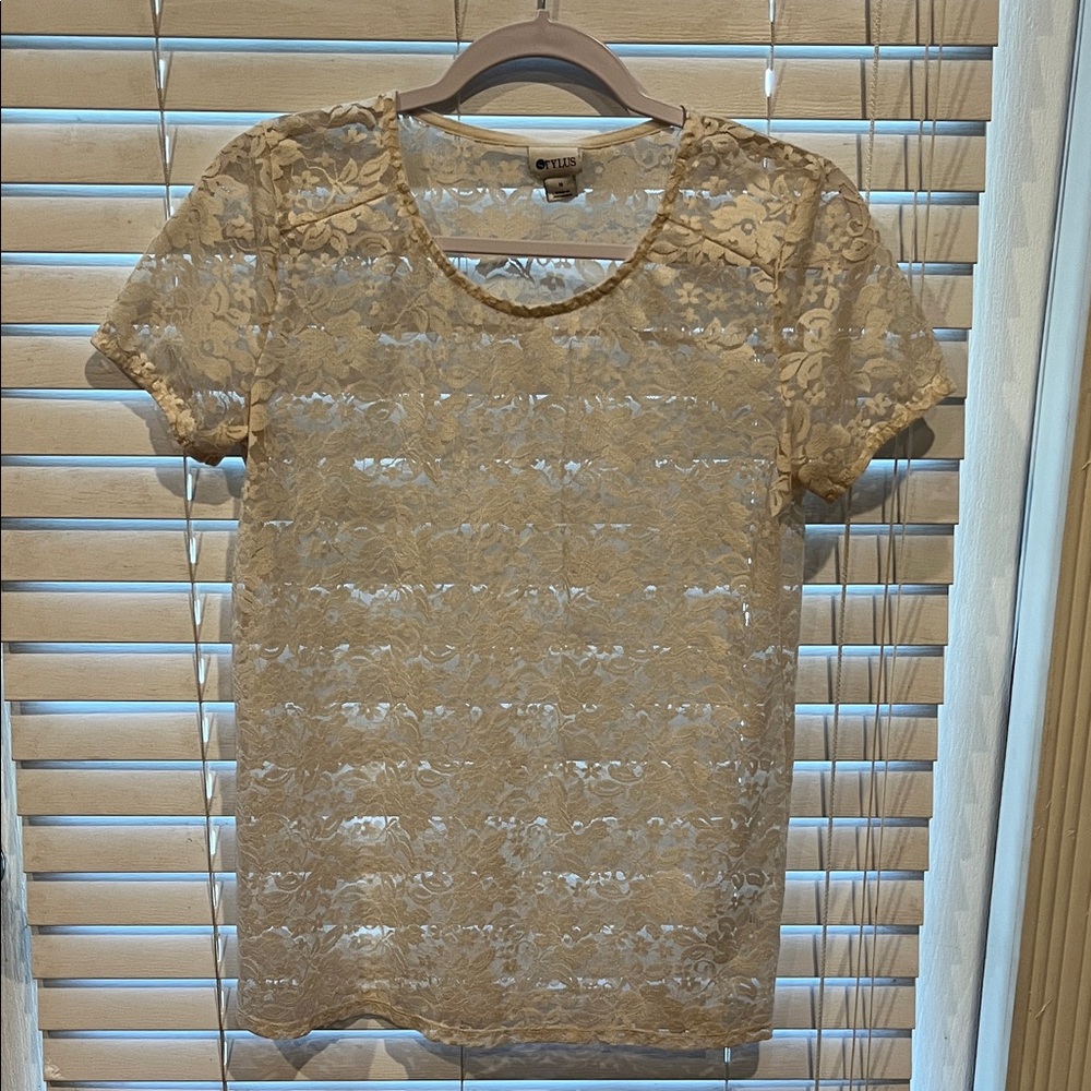 STYLUS Cream Lace Blouse